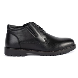 Bottines à lacets isolées noires pour homme