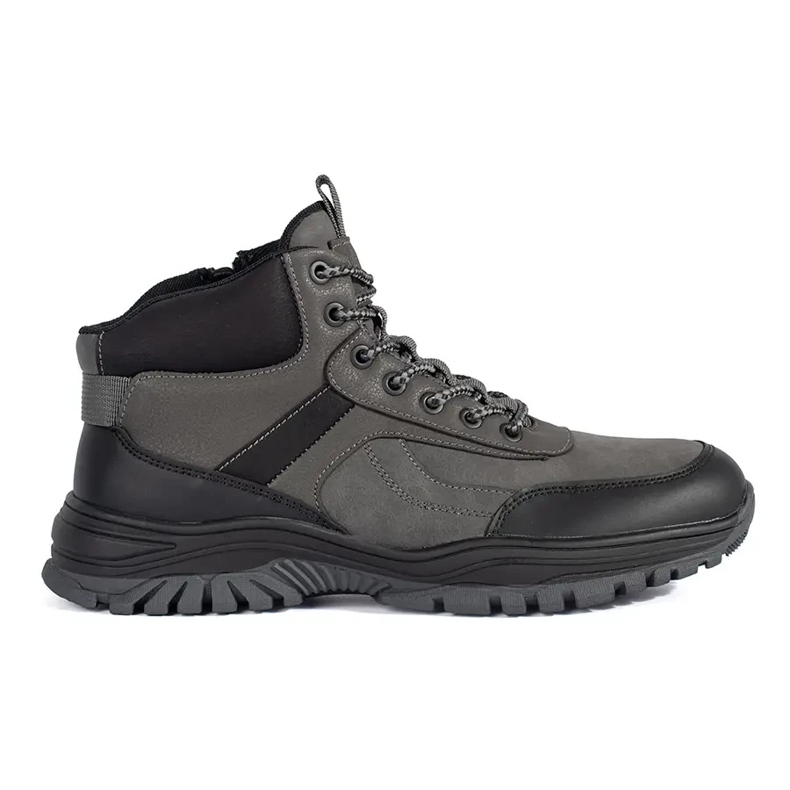 Chaussures de trekking d'hiver grises pour hommes