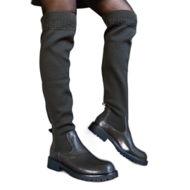 Bottes longues vertes avec tige flexible de Juanra