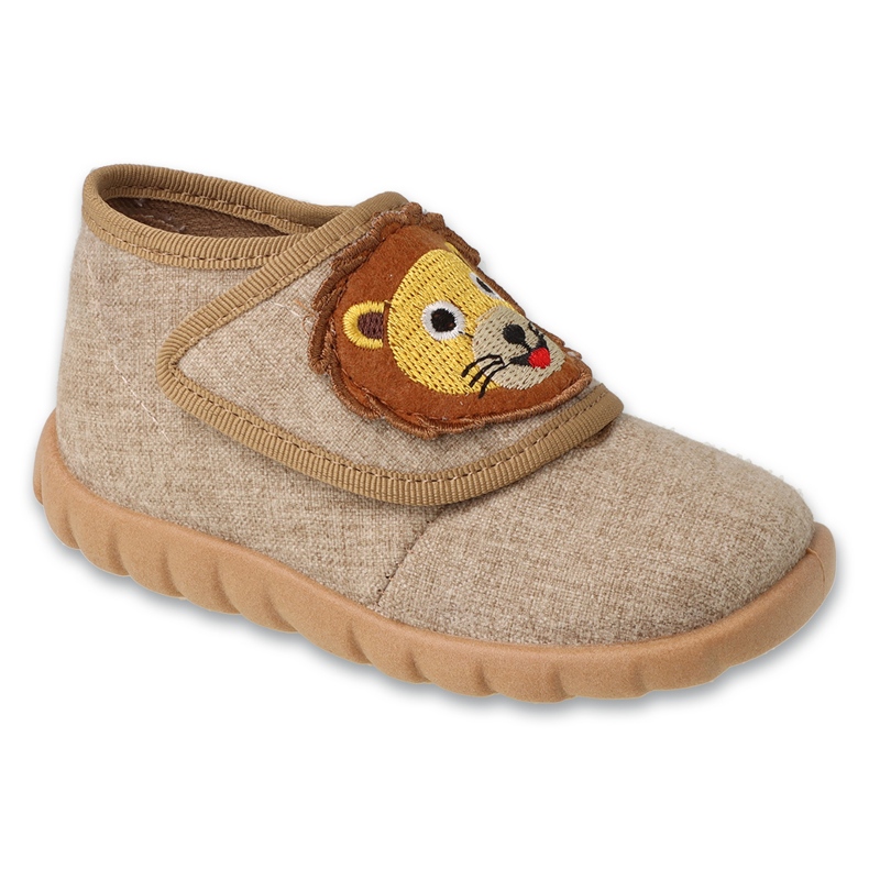 Befado chaussons enfants 454P039 semelle souple fixation facile beige