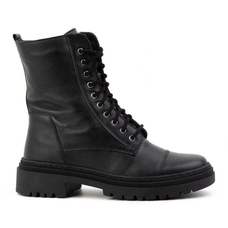 WASAK Bottines hautes en cuir à lacets pour femmes hiver 0640 noir le noir WASAK Bottines hautes en cuir à lacets pour femmes hiver 0640 noir le noir