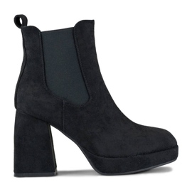 Bottines en daim pour femmes, noires, 7987B beige