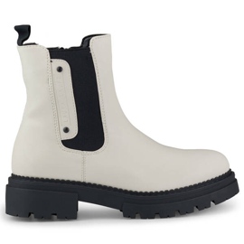 Bottines femme semelle épaisse, beige clair Laura La.Fi 250004BE-PU