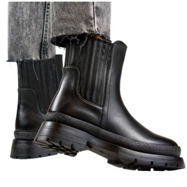 Bottines Chelsea femme, isolées, noires, 1262B