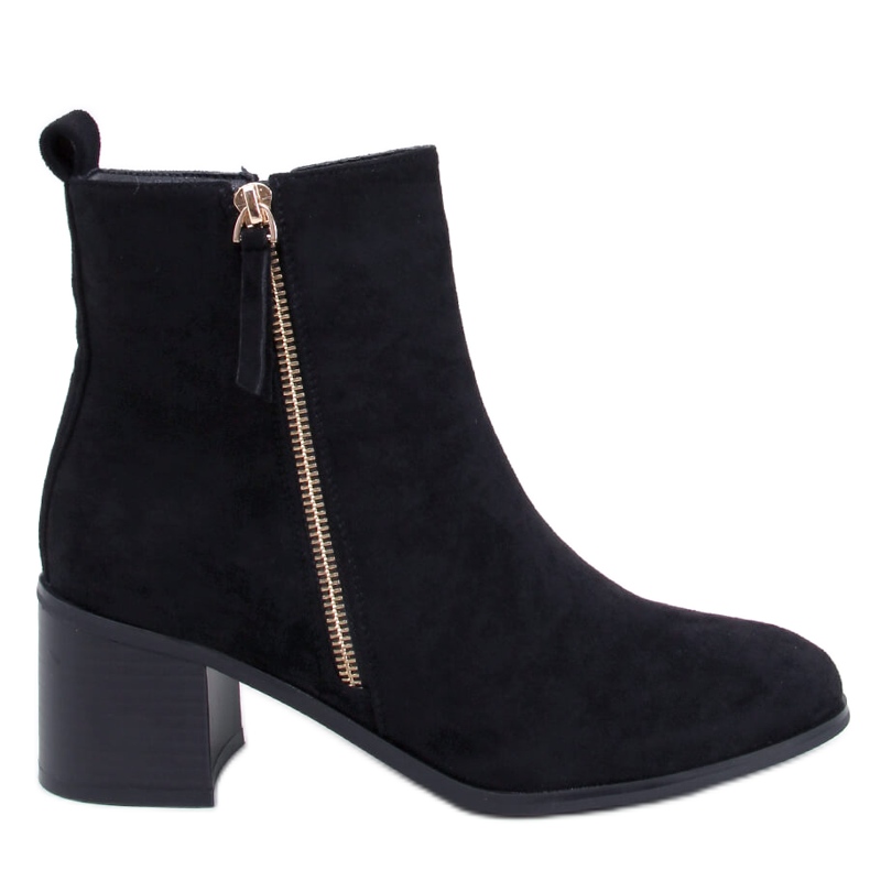 Aguirre Bottines à talons hauts en daim noir le noir