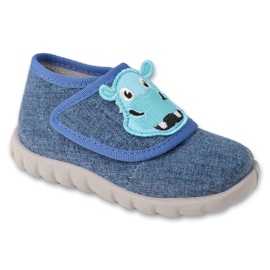Befado chaussons enfants 454P038 semelle souple fixation facile bleu Befado chaussons enfants 454P038 semelle souple fixation facile bleu