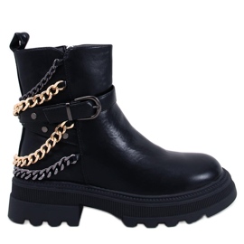 Bottines militaires avec chaînes Toliver Noir