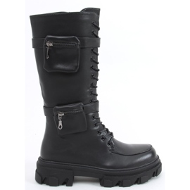 Asot Bottes noires avec pochettes le noir