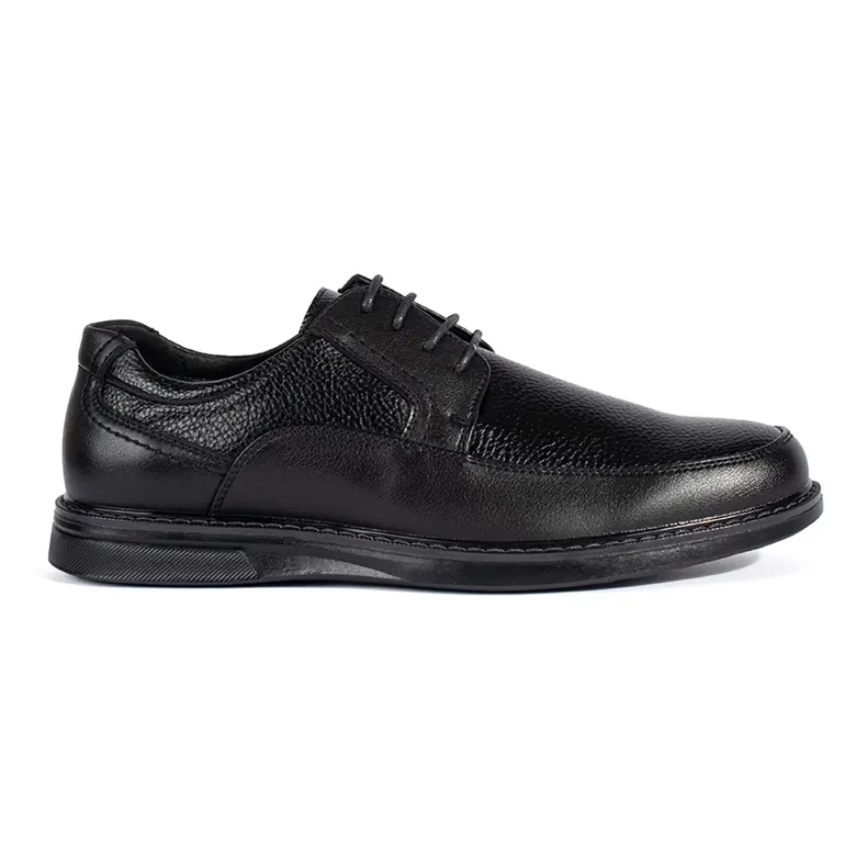 Chaussures à lacets noires pour hommes le noir