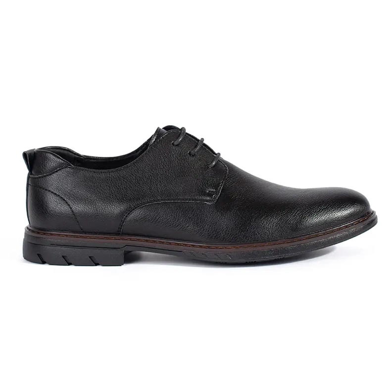 Chaussures à lacets noires pour hommes le noir