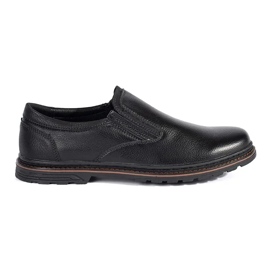 Chaussures à enfiler noires pour hommes le noir