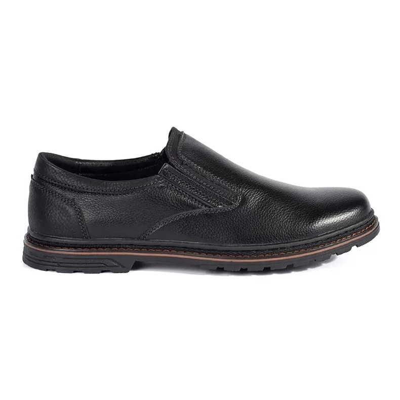 Chaussures à enfiler noires pour hommes le noir
