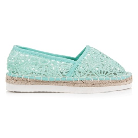 Betler Espadrilles en dentelle sur la plateforme vert Betler Espadrilles en dentelle sur la plateforme vert