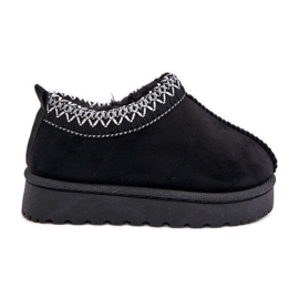 Bottes de neige pour enfants sur plateforme, chaudes avec fourrure, noir Vilabria