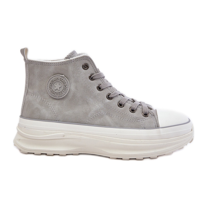 Baskets isolées pour femmes sur la plateforme Big Star OO274073 Gris