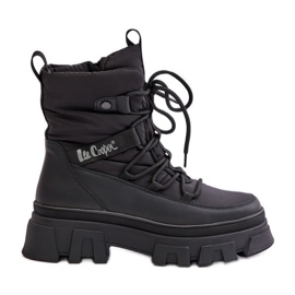 Lee Cooper Bottes de neige zippées pour femmes LCJ-24-47-3144 Noir le noir