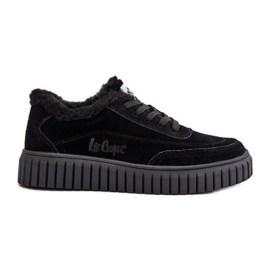 Baskets en cuir doublées de fourrure pour femme Lee Cooper LCJ-24-01-2973 Noir