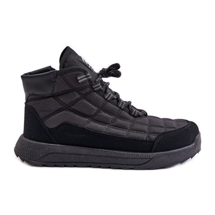 Bottes d'hiver isolées à lacets pour hommes Progress PROGJ-24-153 Noir le noir