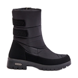 Bottes de neige à glissière Progress pour femmes PROGJ-21-16 Noir le noir