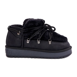 Bottes de neige à plateforme basse avec fourrure D.Franklin DFSH370011 Noir le noir