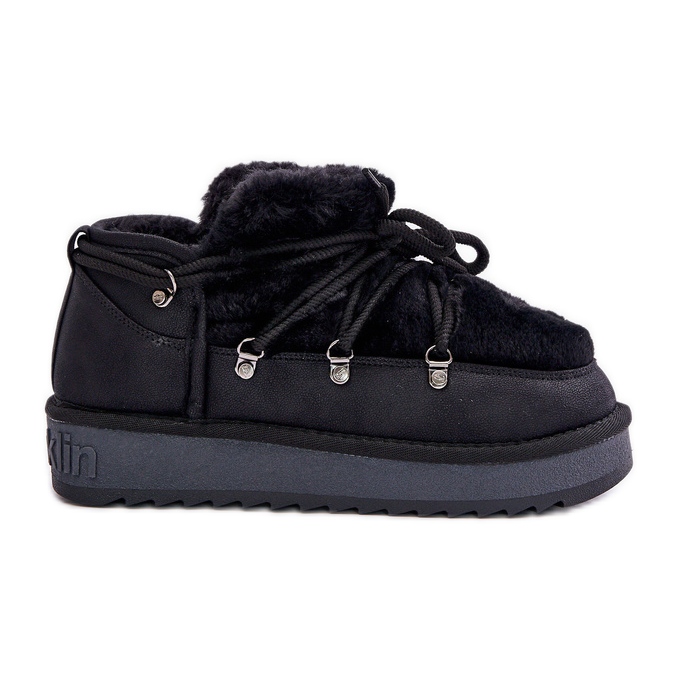 Bottes de neige à plateforme basse avec fourrure D.Franklin DFSH370011 Noir le noir
