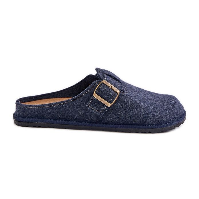 Chaussons Confortables Pour Hommes Avec Boucle Inblu SI000019 Bleu Marine Chaussons Confortables Pour Hommes Avec Boucle Inblu SI000019 Bleu Marine