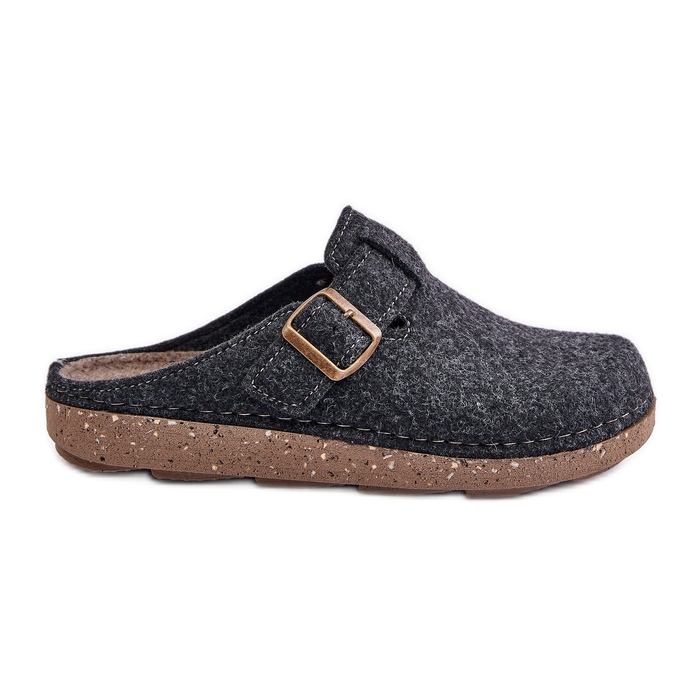 Chaussons Pour Hommes Avec Boucle Tongs Préventives Inblu MT000012 Graphite gris Chaussons Pour Hommes Avec Boucle Tongs Préventives Inblu MT000012 Graphite gris