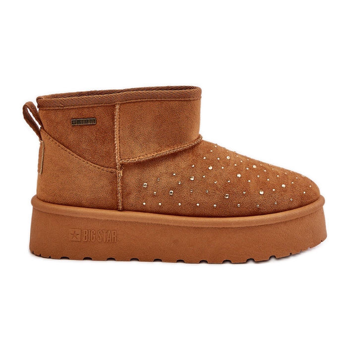 Bottes de neige avec décoration sur la plateforme Big Star OO274A104 Camel brun