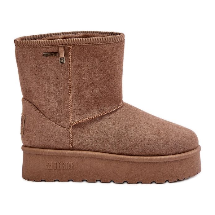 Bottes de neige hautes à plateforme pour femmes Big Star OO274A097 Beige