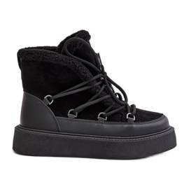 Bottes de neige Tamidra noires sur plateforme