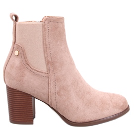 Bottines classiques à talons hauts Rosey Khaki beige