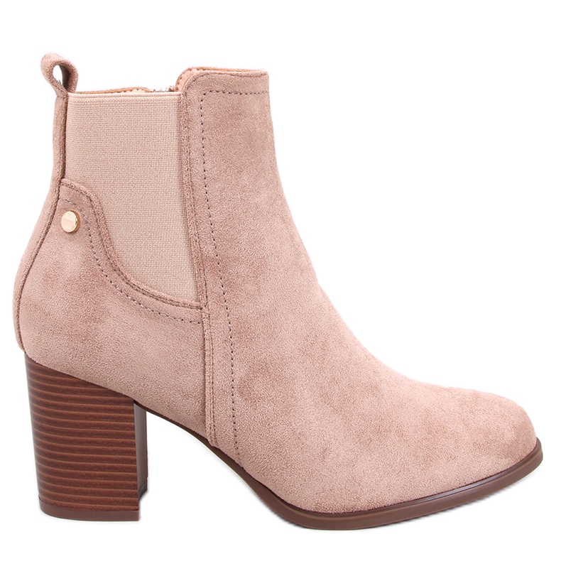 Bottines classiques à talons hauts Rosey Khaki beige