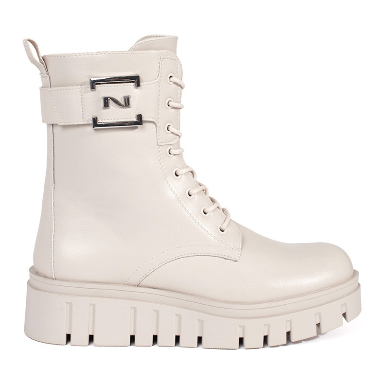 Seastar Bottines à lacets beiges sur la plateforme Seastar Bottines à lacets beiges sur la plateforme