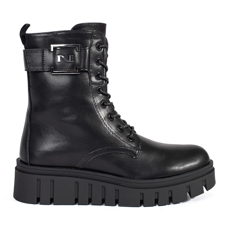 Seastar Bottines noires à lacets sur la plateforme le noir Seastar Bottines noires à lacets sur la plateforme le noir