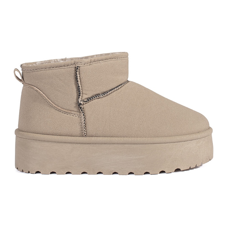 Seastar Bottes de neige isolées beiges pour femme à plateforme