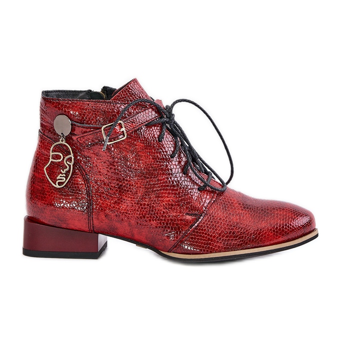 Bottines En Cuir Verni Pour Femme Maciejka 5743A-08 Rouge Bottines En Cuir Verni Pour Femme Maciejka 5743A-08 Rouge
