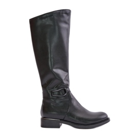 Zazoo 70140 Bottes chauffantes en cuir pour femme, noir