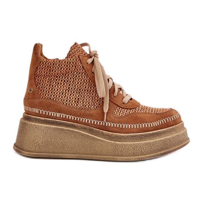 Bottes En Cuir à Plateforme Et Compensée Maciejka 06759-29 Marron brun