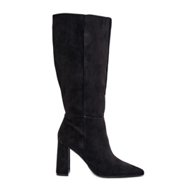 Cuissardes à talons hauts noir Lannetea le noir
