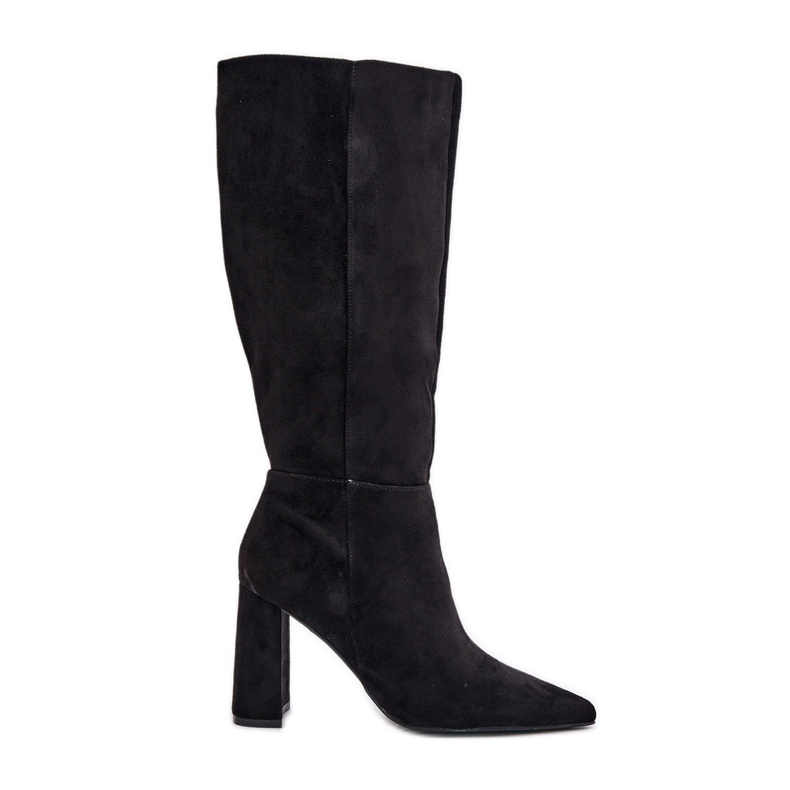 Cuissardes à talons hauts noir Lannetea le noir