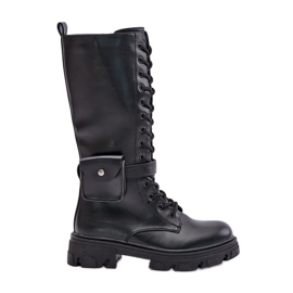 Bottes mi-mollet isolées avec sac, Noir Temisza le noir