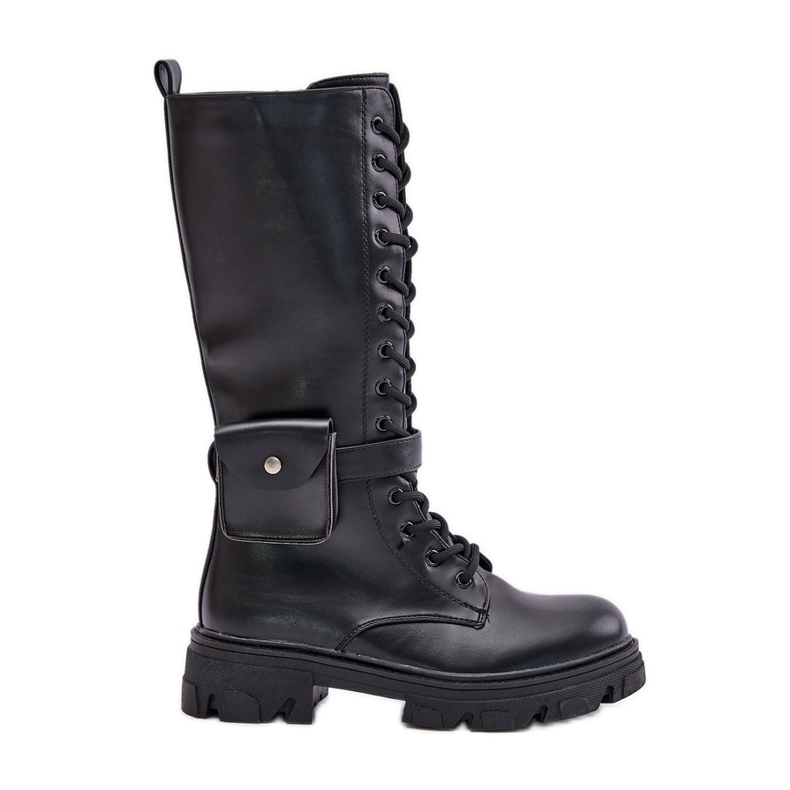 Bottes mi-mollet isolées avec sac, Noir Temisza le noir