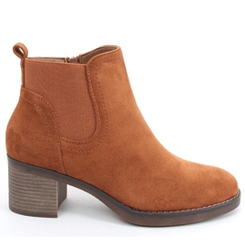 Bottines à talons larges Fill Camel brun