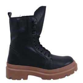 Bottines à lacets Kinchs NERO/AMBRA avec protection noir