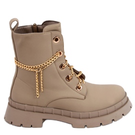 Bottines à lacets Lohan Abricot beige Bottines à lacets Lohan Abricot beige