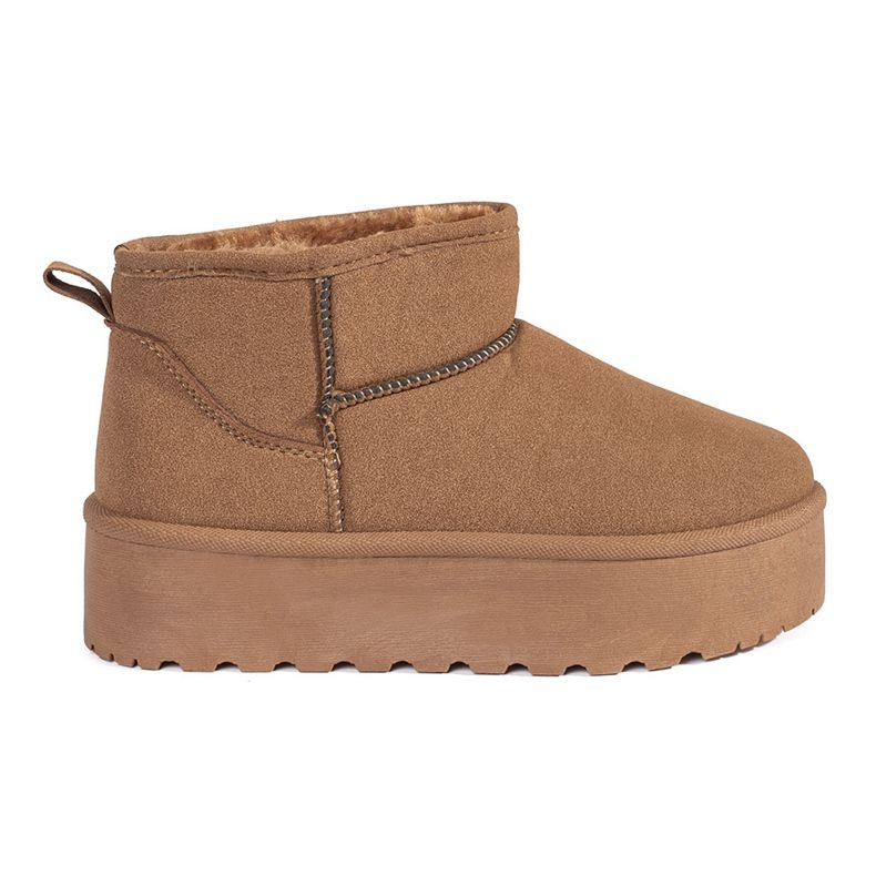Seastar Bottes de neige isolées beiges pour femme à plateforme