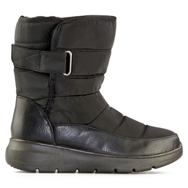 Bottes de neige noires isolées avec Velcro