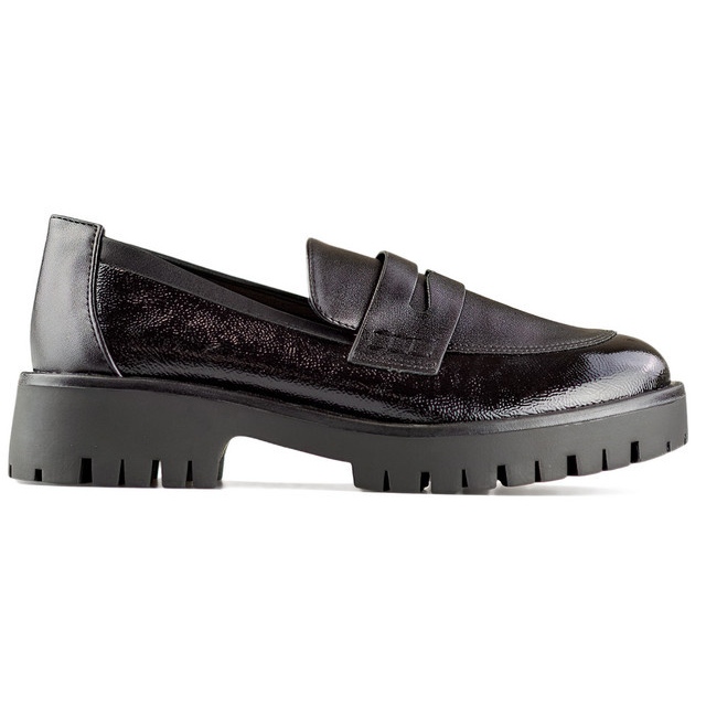 Mocassins femme noirs à semelle épaisse, mocassins femme noirs le noir