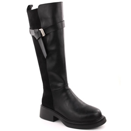 Filippo DKZ6404 bottes femme en cuir noir le noir