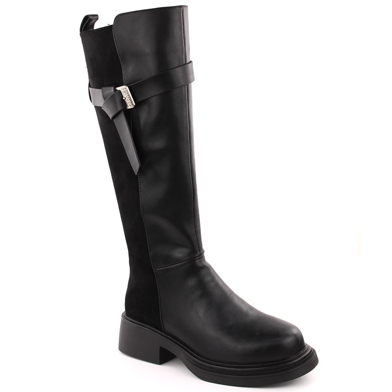 Filippo DKZ6404 bottes femme en cuir noir le noir
